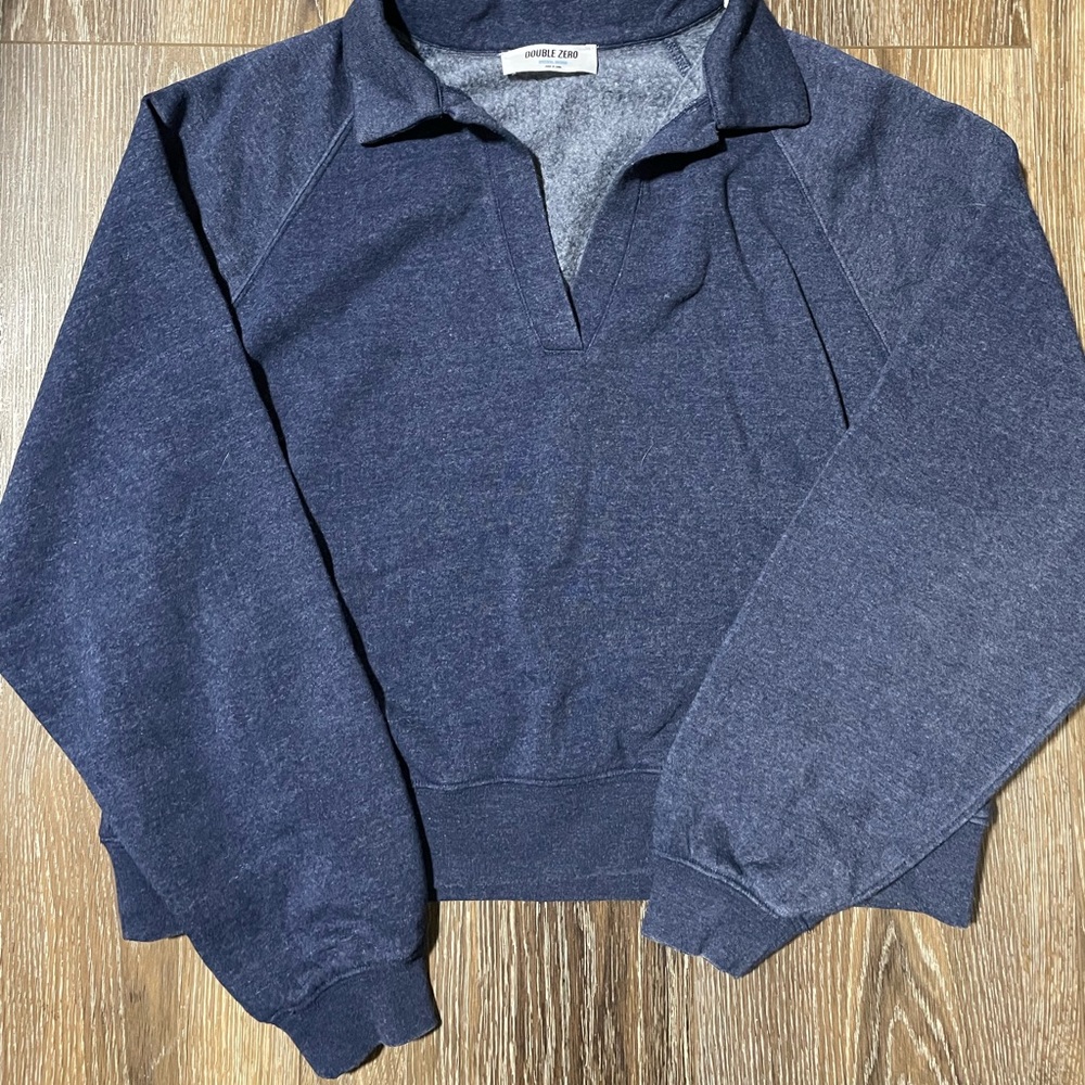 Double Zero Dark Blue V-Neck Pullover - image 3